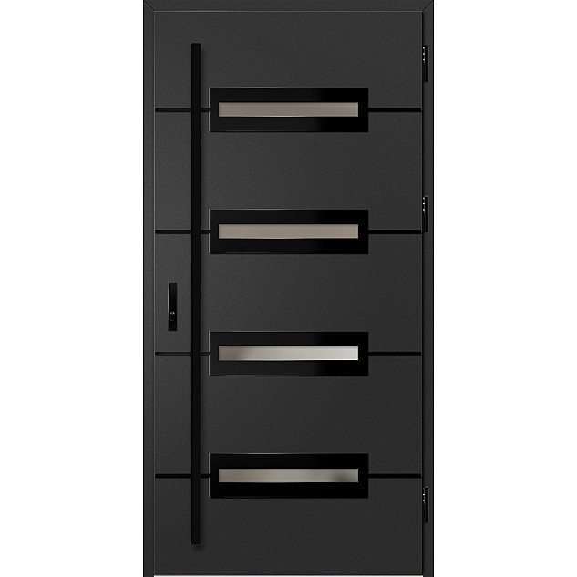 Ocelové vchodové dveře - KREBEN 6 - Černá, Label Black Ocelové vchodové dveře ERKADO - KREBEN 6 - Černá, Label Black