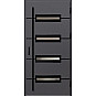 Ocelové vchodové dveře - KREBEN 6 - Hladký Antracit, Label Black Ocelové vchodové dveře ERKADO - KREBEN 6 - Hladký Antracit, Label Black