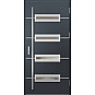 Ocelové vchodové dveře - KREBEN 6 - Antracit Struktura, Label Inox Ocelové vchodové dveře ERKADO - KREBEN 6 - Antracit Struktura, Label Inox