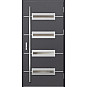 Ocelové vchodové dveře - KREBEN 6 - Hladký Antracit, Label Inox Ocelové vchodové dveře ERKADO - KREBEN 6 - Hladký Antracit, Label Inox