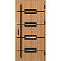 Ocelové vchodové dveře - KREBEN 7 - Borovice horská, Label Black Ocelové vchodové dveře ERKADO - KREBEN 7 - Borovice horská, Label Black