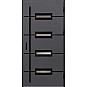 Ocelové vchodové dveře - KREBEN 7 - Hladký Antracit, Label Black Ocelové vchodové dveře ERKADO - KREBEN 7 - Hladký Antracit, Label Black