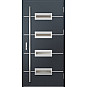 Ocelové vchodové dveře - KREBEN 7 - Antracit Struktura, Label Inox Ocelové vchodové dveře ERKADO - KREBEN 7 - Antracit Struktura, Label Inox