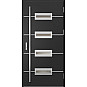 Ocelové vchodové dveře - KREBEN 7 - Černá, Label Inox Ocelové vchodové dveře ERKADO - KREBEN 7 - Černá, Label Inox