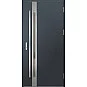 Ocelové vchodové dveře - LANGEN 1 - Antracit Struktura, Label Inox Ocelové vchodové dveře ERKADO - LANGEN 1 - Antracit Struktura, Label Inox