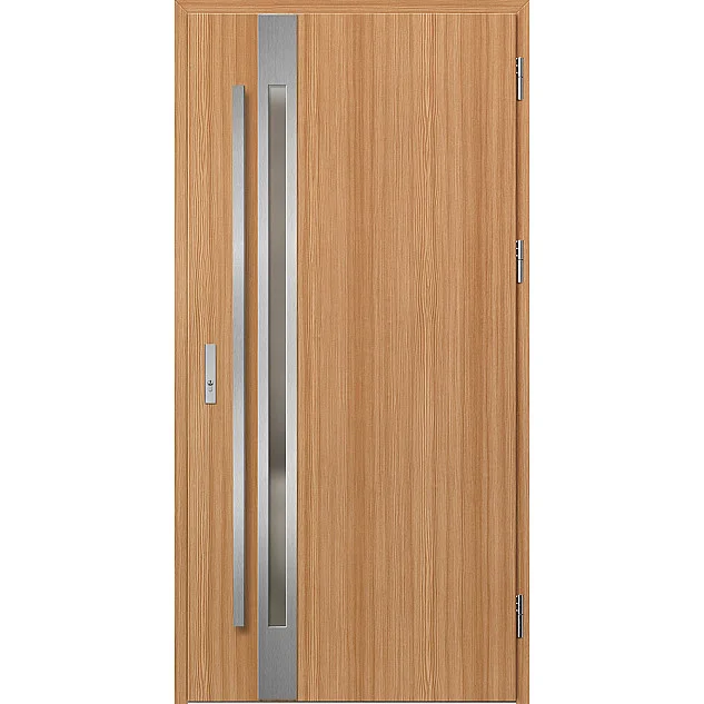 Ocelové vchodové dveře - LANGEN 1 - Borovice horská, Label Inox Ocelové vchodové dveře ERKADO - LANGEN 1 - Borovice horská, Label Inox