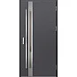 Ocelové vchodové dveře - LANGEN 1 - Hladký Antracit, Label Inox Ocelové vchodové dveře - LANGEN 1 - Hladký Antracit, Label Inox