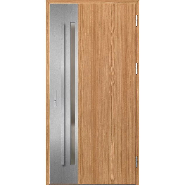 Ocelové vchodové dveře - LANGEN 2 - Borovice horská, Label Inox Ocelové vchodové dveře ERKADO - LANGEN 2 - Borovice horská, Label Inox