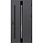 Ocelové vchodové dveře - LANGEN 4 - Hladký Antracit, Label Black Ocelové vchodové dveře - LANGEN 4 - Hladký Antracit, Label Black