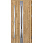 Ocelové vchodové dveře ERKADO - LANGEN 4 - Dub Natur, Label Inox