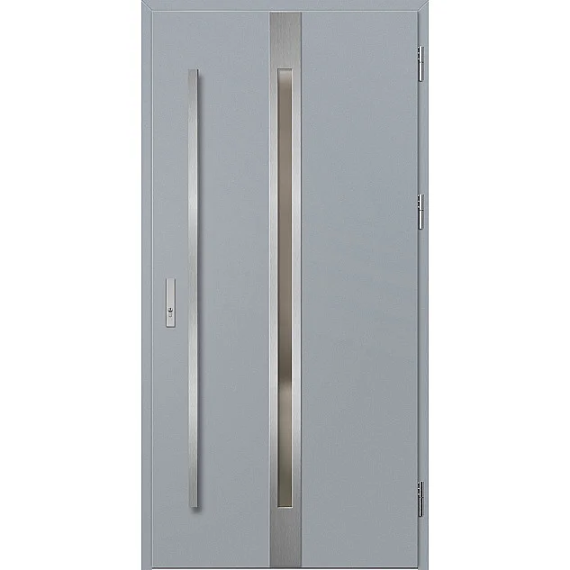 Ocelové vchodové dveře - LANGEN 4 - Šedá, Label Inox Ocelové vchodové dveře ERKADO - LANGEN 4 - Šedá, Label Inox