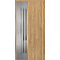 Ocelové vchodové dveře ERKADO - LEIMEN 3 - Dub Natur, Label Inox