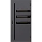 Ocelové vchodové dveře - LEOBEN 1 - Hladký Antracit, Label Black Ocelové vchodové dveře ERKADO - LEOBEN 1 - Hladký Antracit, Label Black