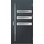 Ocelové vchodové dveře - LEOBEN 1 - Antracit Struktura, Label Inox Ocelové vchodové dveře ERKADO - LEOBEN 1 - Antracit Struktura, Label Inox