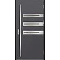 Ocelové vchodové dveře - LEOBEN 1 - Hladký Antracit, Label Inox Ocelové vchodové dveře ERKADO - LEOBEN 1 - Hladký Antracit, Label Inox
