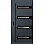Ocelové vchodové dveře - LEOBEN 2 - Antracit Struktura, Label Black Ocelové vchodové dveře ERKADO - LEOBEN 2 - Antracit Struktura, Label Black