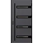 Ocelové vchodové dveře - LEOBEN 2 - Hladký Antracit, Label Black Ocelové vchodové dveře ERKADO - LEOBEN 2 - Hladký Antracit, Label Black