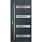 Ocelové vchodové dveře - LEOBEN 2 - Antracit Struktura, Label Inox Ocelové vchodové dveře ERKADO - LEOBEN 2 - Antracit Struktura, Label Inox