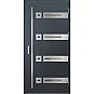 Ocelové vchodové dveře - LEOBEN 3 - Antracit Struktura, Label Inox Ocelové vchodové dveře ERKADO - LEOBEN 3 - Antracit Struktura, Label Inox
