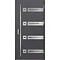 Ocelové vchodové dveře - LEOBEN 3 - Hladký Antracit, Label Inox Ocelové vchodové dveře ERKADO - LEOBEN 3 - Hladký Antracit, Label Inox