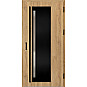 Ocelové vchodové dveře - LINDEN 1 - Dub Natur, Label Black Ocelové vchodové dveře ERKADO - LINDEN 1 - Dub Natur, Label Black