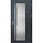 Ocelové vchodové dveře - LINDEN 1 - Antracit Struktura, Label Inox Ocelové vchodové dveře ERKADO - LINDEN 1 - Antracit Struktura, Label Inox