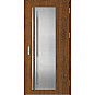 Ocelové vchodové dveře - LINDEN 1 - Ořech, Label Inox Ocelové vchodové dveře ERKADO - LINDEN 1 - Ořech, Label Inox