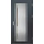 Ocelové vchodové dveře - LINDEN 4 - Antracit Struktura, Label Inox Ocelové vchodové dveře ERKADO - LINDEN 4 - Antracit Struktura, Label Inox