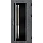 Ocelové vchodové dveře - LINDEN 5 - Dub Antracit, Label Black Ocelové vchodové dveře ERKADO - LINDEN 5 - Dub Antracit, Label Black
