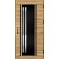 Ocelové vchodové dveře - LINDEN 5 - Dub Natur Příčný, Label Black Ocelové vchodové dveře ERKADO - LINDEN 5 - Dub Natur Příčný, Label Black