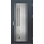 Ocelové vchodové dveře - LINDEN 5 - Antracit Struktura, Label Inox Ocelové vchodové dveře ERKADO - LINDEN 5 - Antracit Struktura, Label Inox