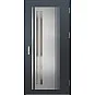 Ocelové vchodové dveře - LINDEN 5 - Antracit Struktura, Label Inox Ocelové vchodové dveře ERKADO - LINDEN 5 - Antracit Struktura, Label Inox