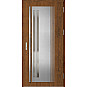 Ocelové vchodové dveře - LINDEN 5 - Ořech, Label Inox Ocelové vchodové dveře ERKADO - LINDEN 5 - Ořech, Label Inox