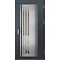 Ocelové vchodové dveře - LINDEN 6 - Antracit Struktura, Label Inox Ocelové vchodové dveře ERKADO - LINDEN 6 - Antracit Struktura, Label Inox
