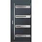 Ocelové vchodové dveře - LUCERNA 1 - Antracit Struktura, Label Inox Ocelové vchodové dveře ERKADO - LUCERNA 1 - Antracit Struktura, Label Inox