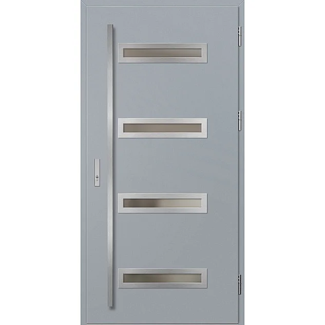 Ocelové vchodové dveře - LUCERNA 2 - Šedá, Label Inox Ocelové vchodové dveře ERKADO - LUCERNA 2 - Šedá, Label Inox