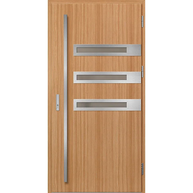 Ocelové vchodové dveře - MELK 2 - Borovice horská, Label Inox Ocelové vchodové dveře ERKADO - MELK 2 - Borovice horská, Label Inox