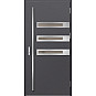 Ocelové vchodové dveře ERKADO - MELK 2 - Hladký Antracit, Label Inox