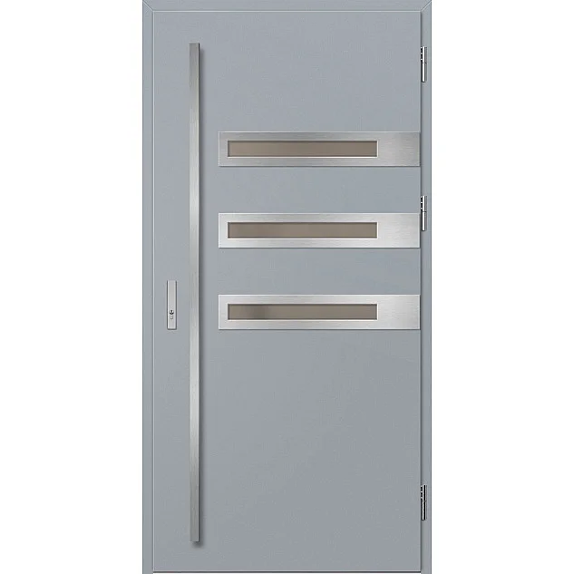 Ocelové vchodové dveře - MELK 2 - Šedá, Label Inox Ocelové vchodové dveře ERKADO - MELK 2 - Šedá, Label Inox