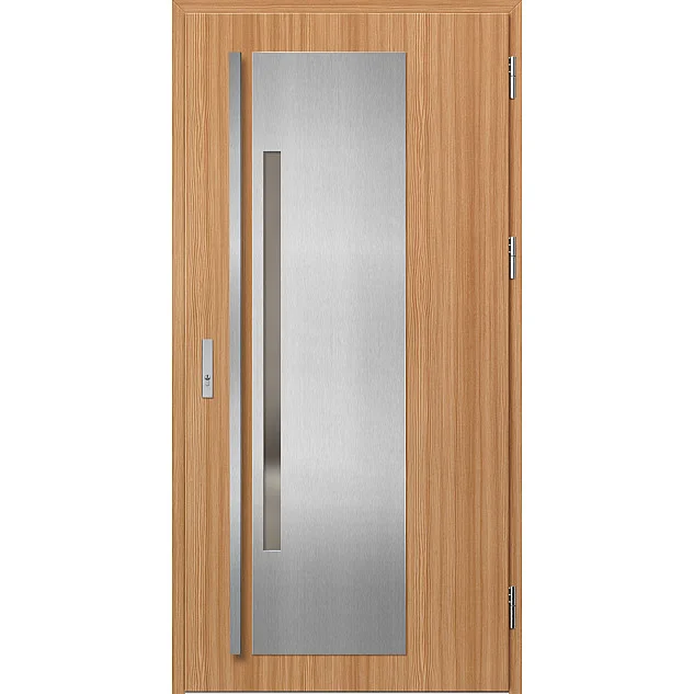Ocelové vchodové dveře - MURTER 1 - Borovice horská, Label Inox Ocelové vchodové dveře ERKADO - MURTER 1 - Borovice horská, Label Inox