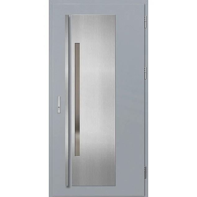 Ocelové vchodové dveře - MURTER 1 - Šedá, Label Inox Ocelové vchodové dveře ERKADO - MURTER 1 - Šedá, Label Inox