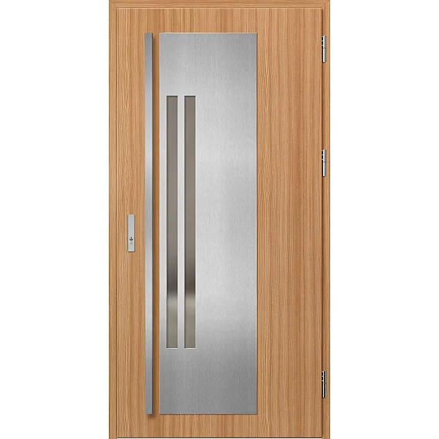 Ocelové vchodové dveře - MURTER 2 - Borovice horská, Label Inox Ocelové vchodové dveře ERKADO - MURTER 2 - Borovice horská, Label Inox