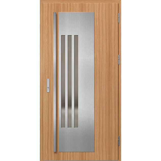 Ocelové vchodové dveře - MURTER 3 - Borovice horská, Label Inox Ocelové vchodové dveře ERKADO - MURTER 3 - Borovice horská, Label Inox