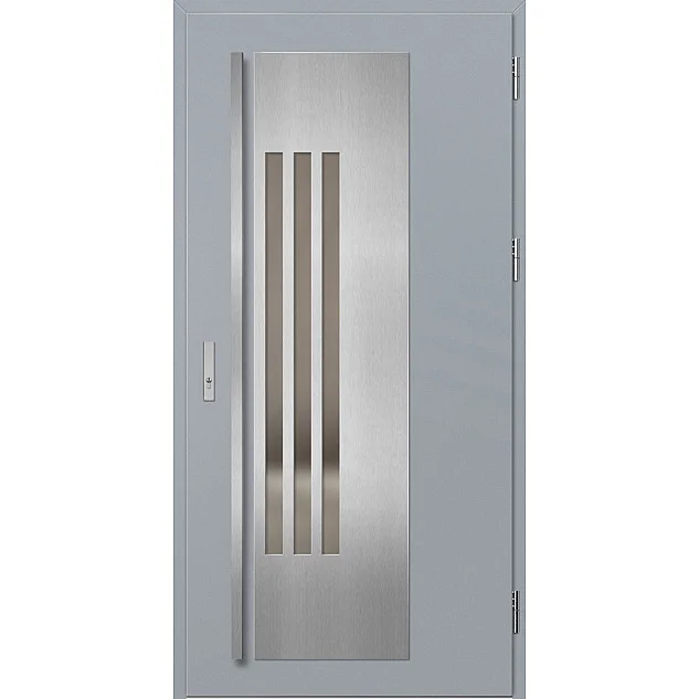 Ocelové vchodové dveře - MURTER 3 - Šedá, Label Inox Ocelové vchodové dveře ERKADO - MURTER 3 - Šedá, Label Inox