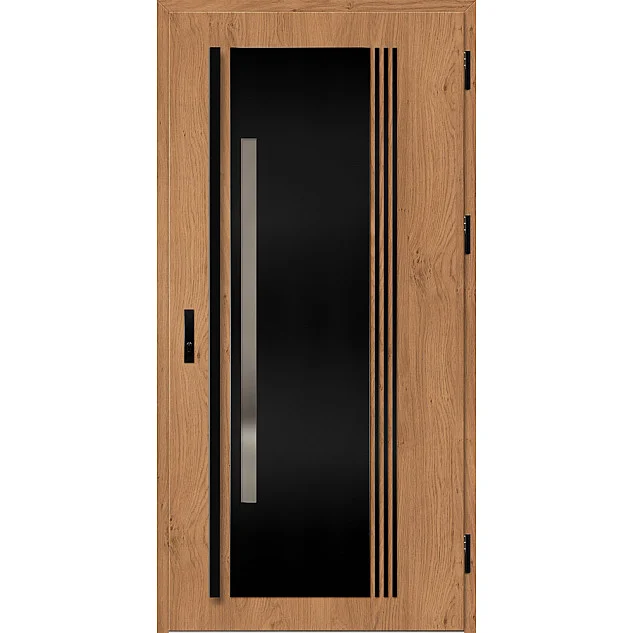 Ocelové vchodové dveře ERKADO - MURTER 4 -  Winchester, Label Black