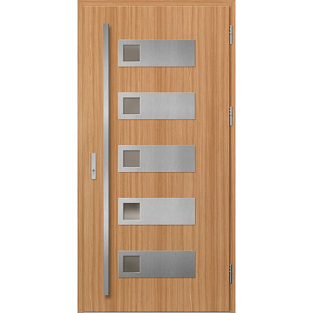 Ocelové vchodové dveře - SAMEDAN 1 - Borovice horská, Label Inox Ocelové vchodové dveře ERKADO - SAMEDAN 1 - Borovice horská, Label Inox