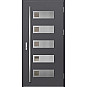 Ocelové vchodové dveře - SAMEDAN 1 - Hladký Antracit, Label Inox Ocelové vchodové dveře ERKADO - SAMEDAN 1 - Hladký Antracit, Label Inox