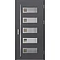 Ocelové vchodové dveře - SAMEDAN 1 - Hladký Antracit, Label Inox Ocelové vchodové dveře ERKADO - SAMEDAN 1 - Hladký Antracit, Label Inox