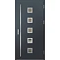 Ocelové vchodové dveře - SAMEDAN 2 - Antracit Struktura, Label Inox Ocelové vchodové dveře ERKADO - SAMEDAN 2 - Antracit Struktura, Label Inox