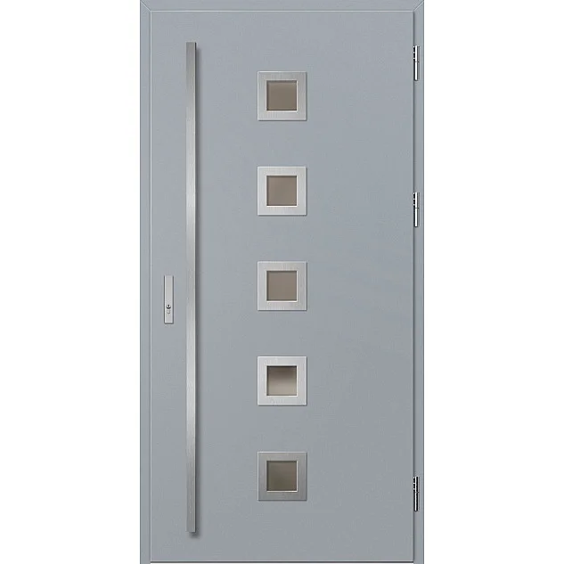 Ocelové vchodové dveře - SAMEDAN 2 - Šedá, Label Inox Ocelové vchodové dveře ERKADO - SAMEDAN 2 - Šedá, Label Inox